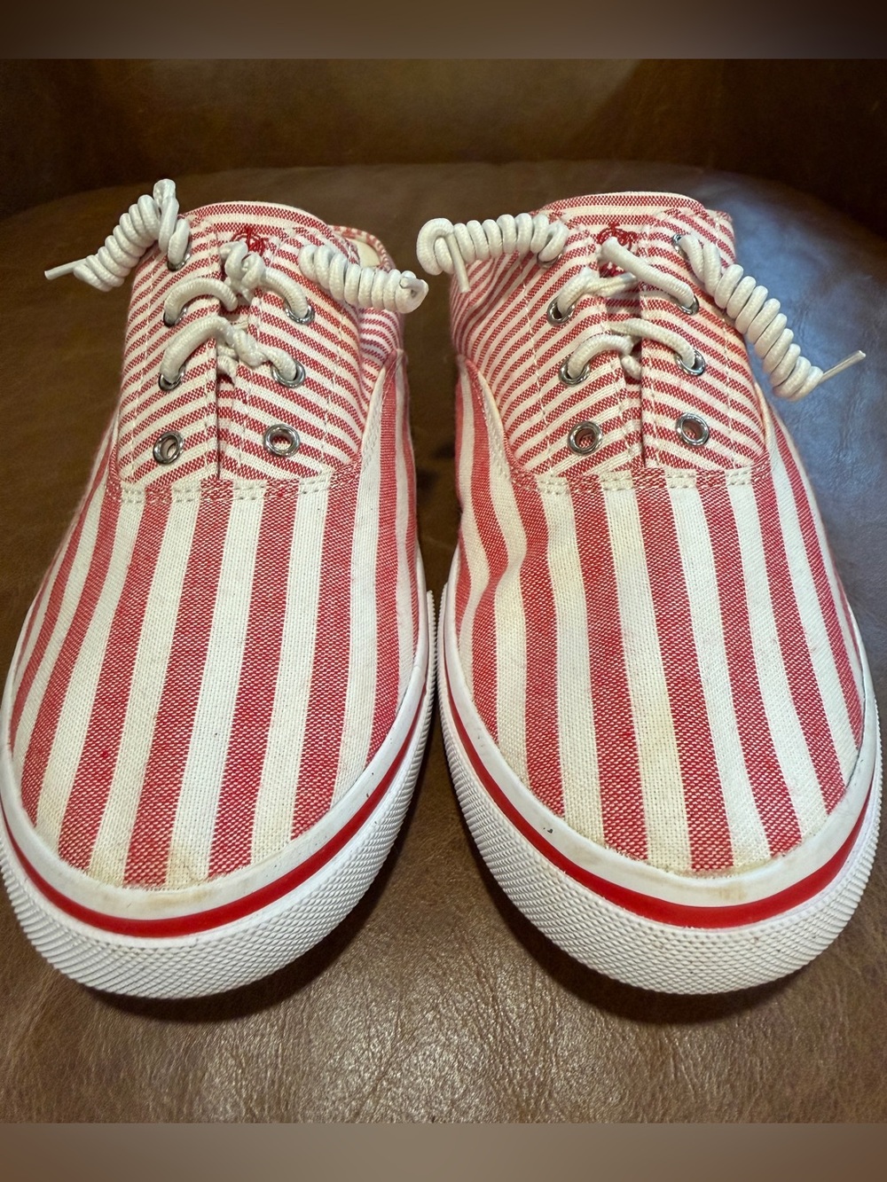 Women's Ralph Lauren Jaida Red & White Slip-on Shoes 8.5 (B) - Picture 7 of 8